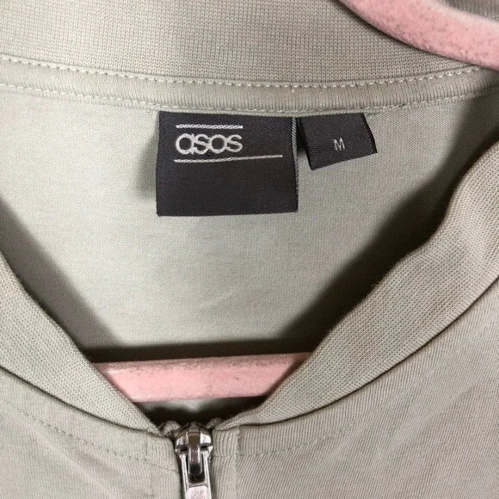 ASOS women's Gray Bomber Style Zip Up Cardigan Jacket‎ Size Medium